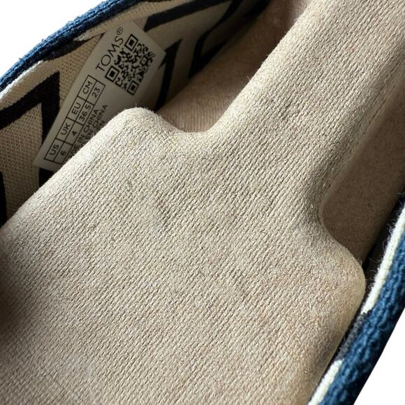 TOMS Alpargata Heritage Canvas Cobalt Slip-On - Women's Size 6 - Picture 6 of 7